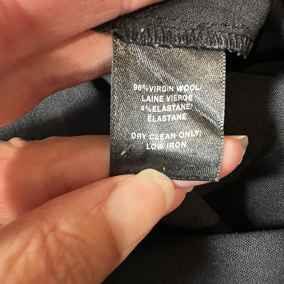 Lafayette 148 Black Wool Irving‎ Dress Pants Minimalist Career Capsule Wardrobe - Picture 7 of 9